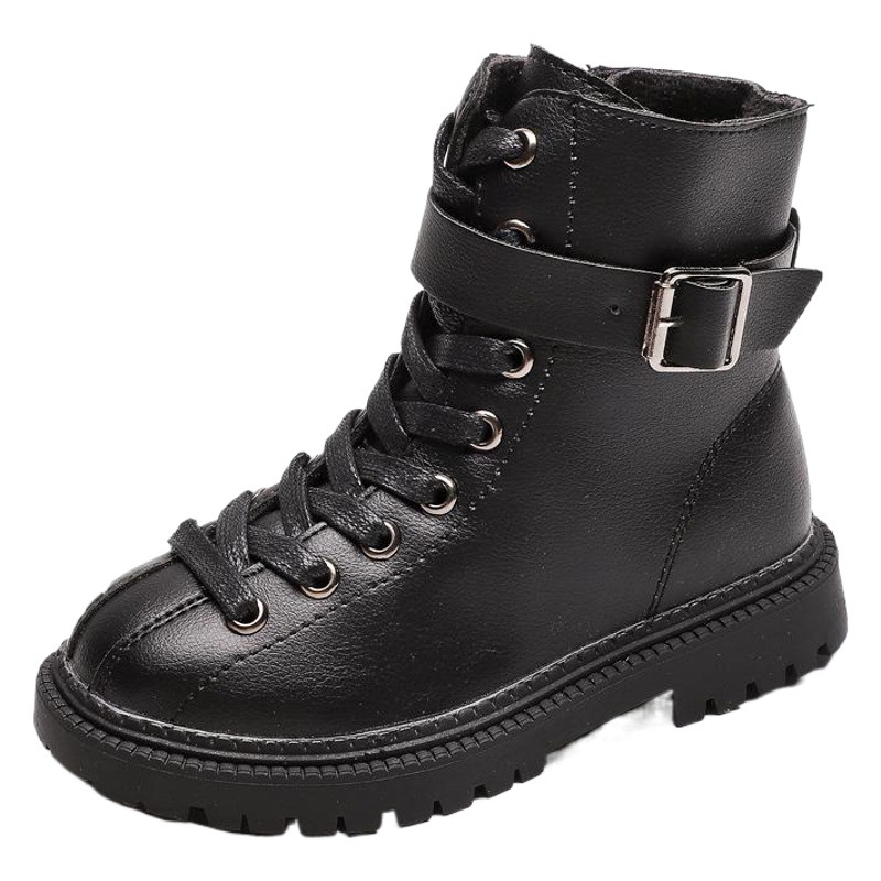 Children's shoes girls boots autumn and winter side zipper boots boys snow boots children leather boots autumn and winter boots wholesale