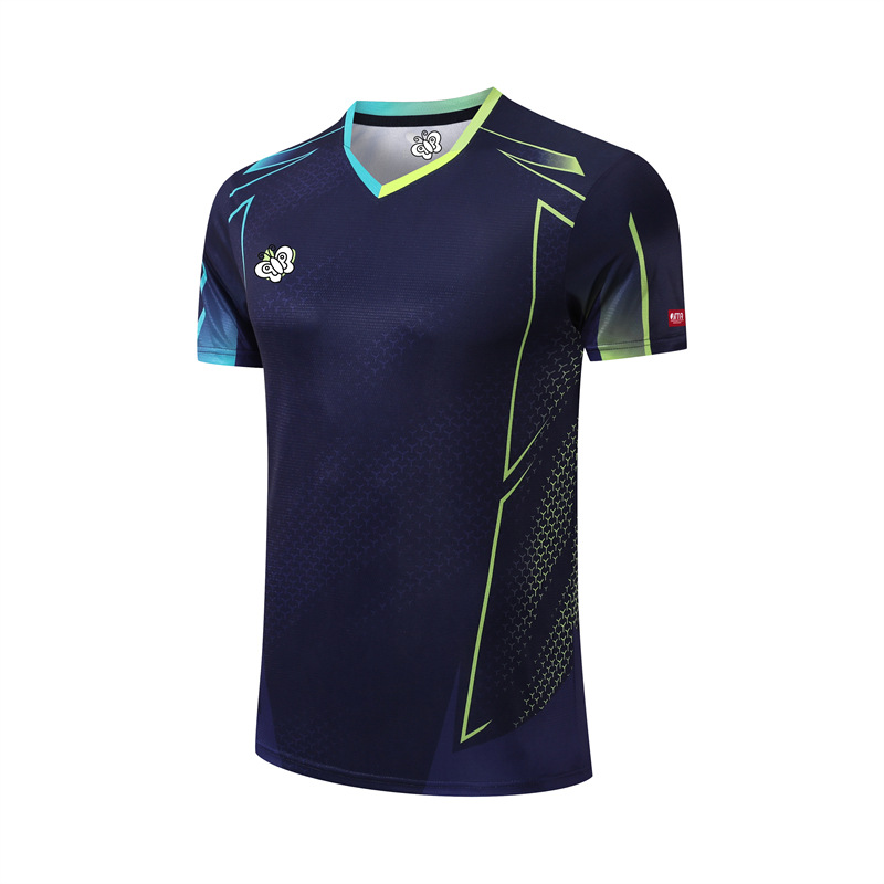 Picture of New Table Tennis Uniforms for Men and Women, Quick-Drying Short-Sleeved Student Kidsren's Tops, Women's Training Uniforms, Group Purchase Team Uniforms, Summer 2201