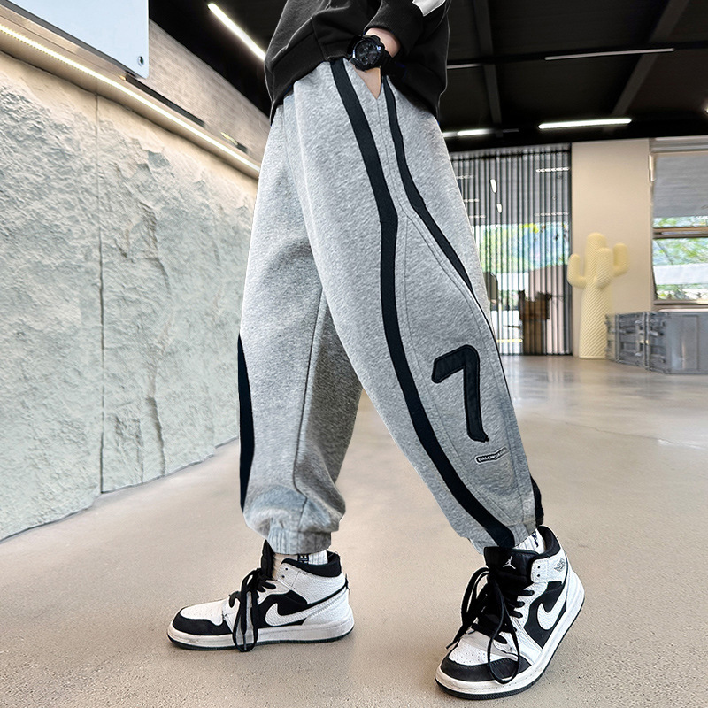 Picture of Boys' Lightweight Pants Spring and Autumn 2025 Children's Long Pants for Older Students Trendy Korean Style Sports Pants