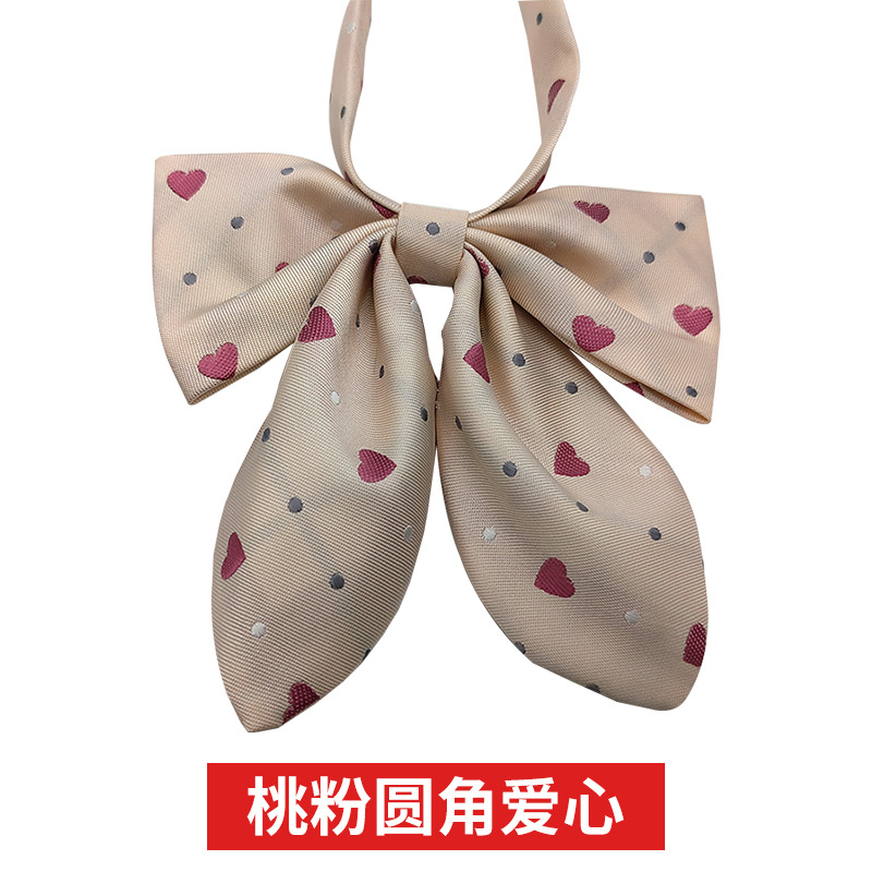 Picture of JK Fresh Japanese Style Knot-free Bow Tie Women's Bow Pointed Dot Pattern Shirt Collar Flower Academy Style Decoration