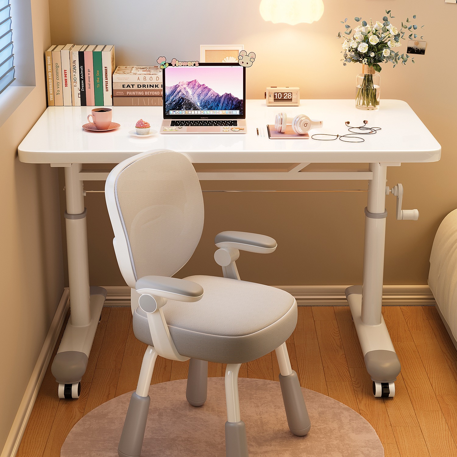 Lift Computer Desk Mobile Desktop Desk Simple Rental House Desk Student Home Desk Bedroom Study Desk