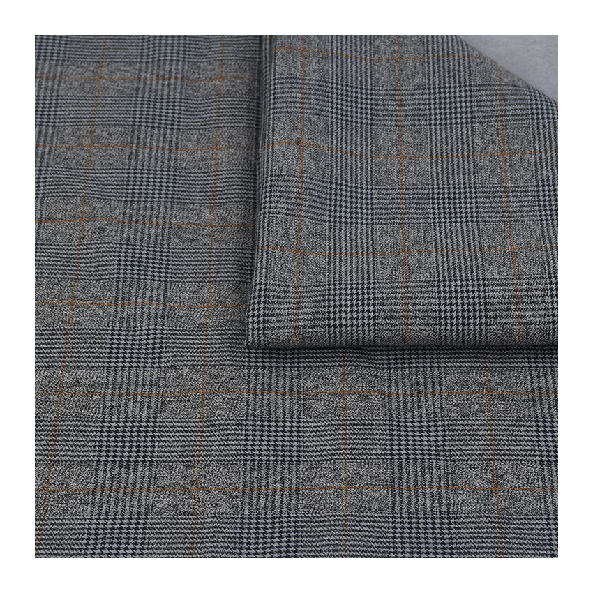 Picture of T/R dyed twill checker Polyester Viscose Yarn-dyed Plaid Fashion Cloth 65% P 35% R 190GSM