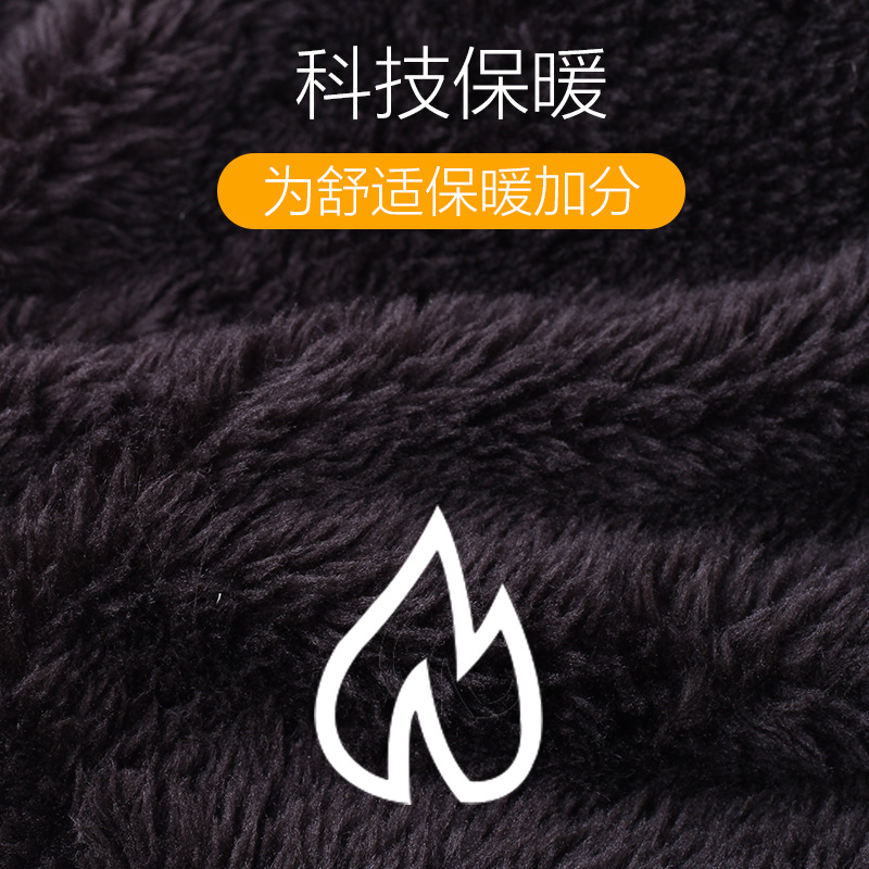 Picture of Winter Hat New Style Knitted Wool European and American Cross-Border Color Hat Thickened Scarf Touch Screen Gloves Three-Piece Set