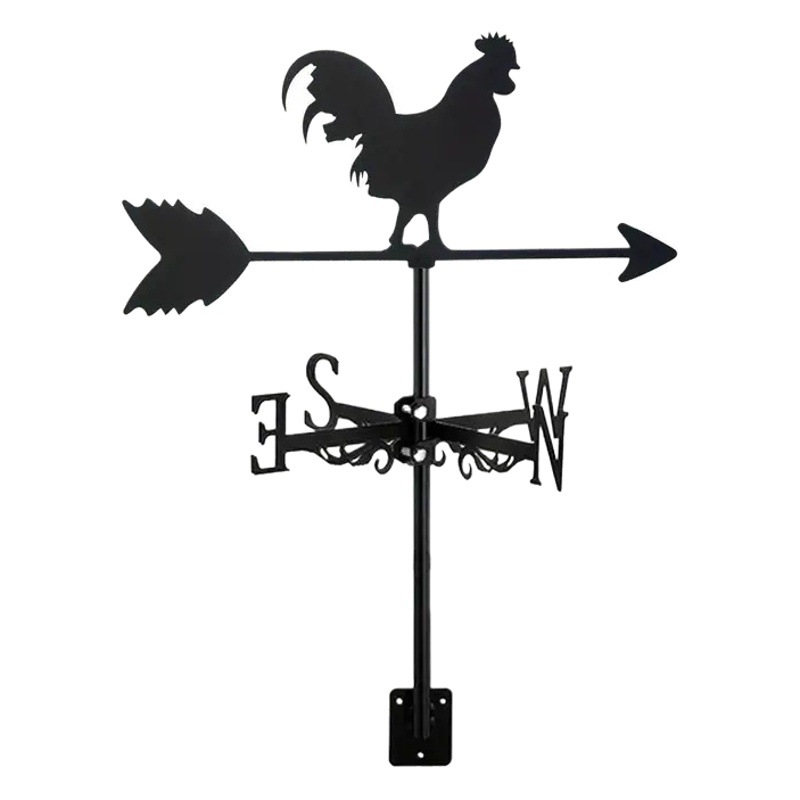 Cross-border Amazon Hot Iron cock Vane outdoor decoration courtyard metal crafts plug-in wholesale