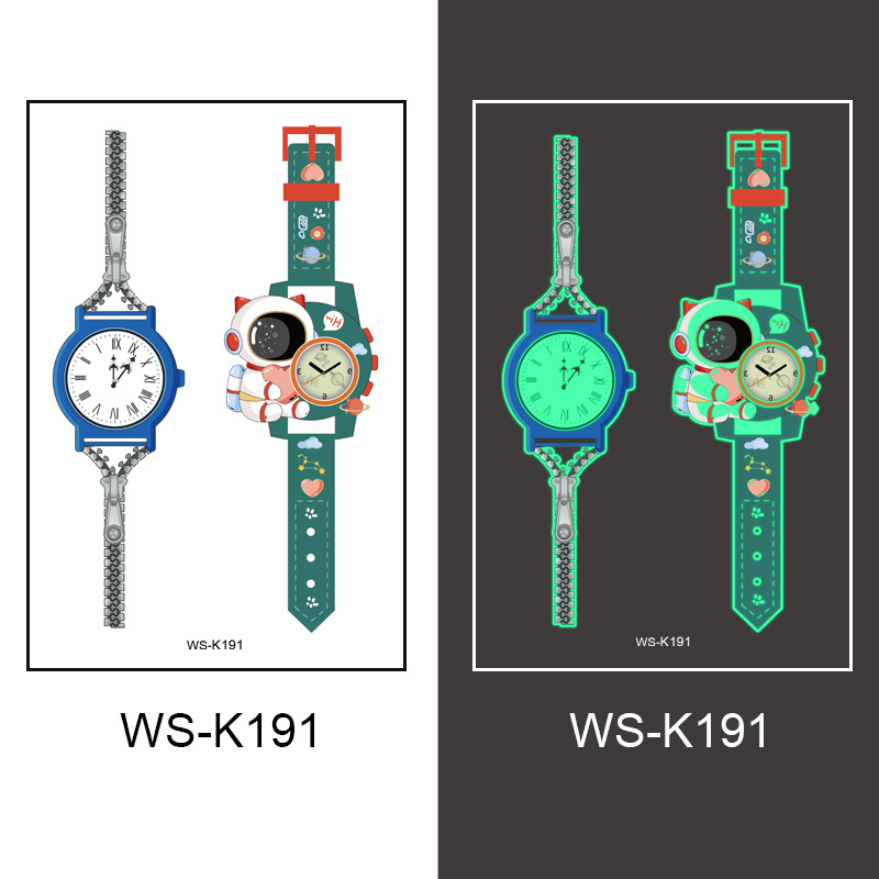 Picture of New cross-border waterproof children luminous watch tattoo stickers for boys and girls luminous watch tattoo stickers wholesale