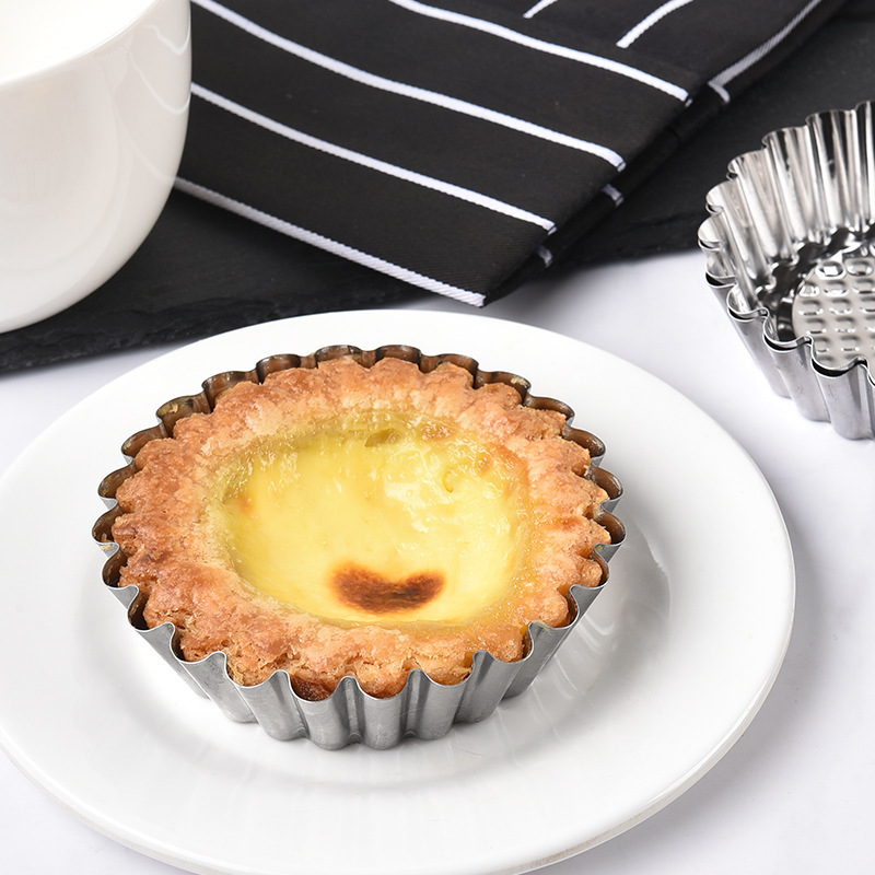 Picture of 430 stainless steel reusable egg cake mold lace egg cake mold chrysanthemum cake mold DIY baking tool