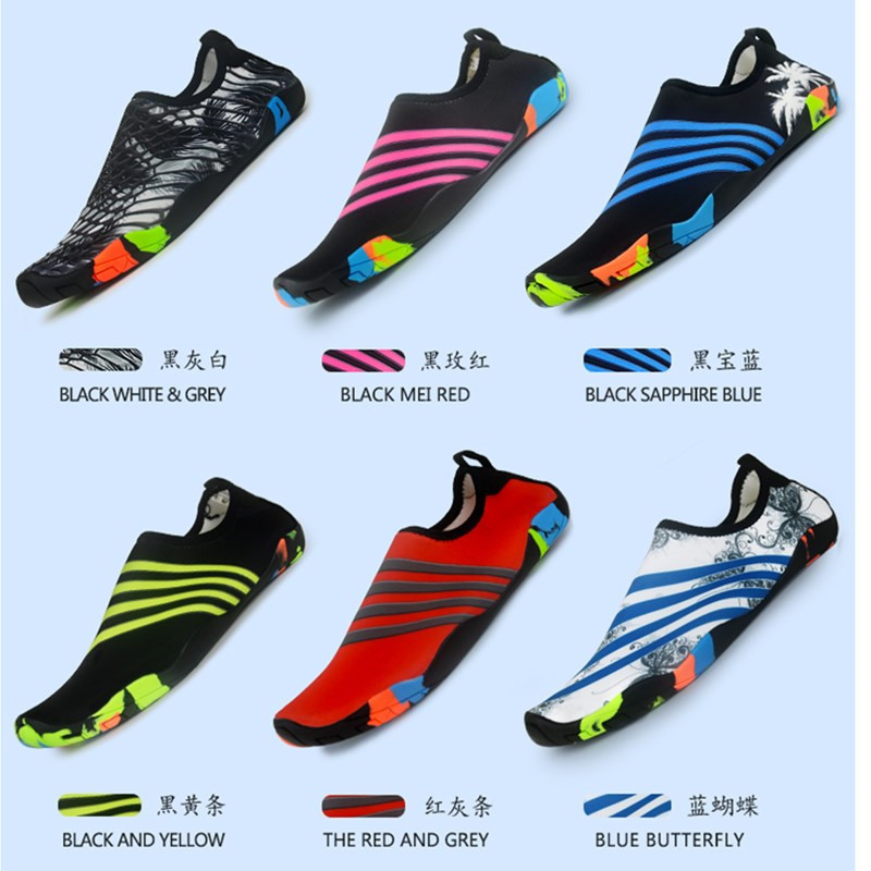 Cross-border new beach water shoes women's skin-sticking soft sole shoes non-slip shuoxi shoes wading swimming shoes parent-child shoes