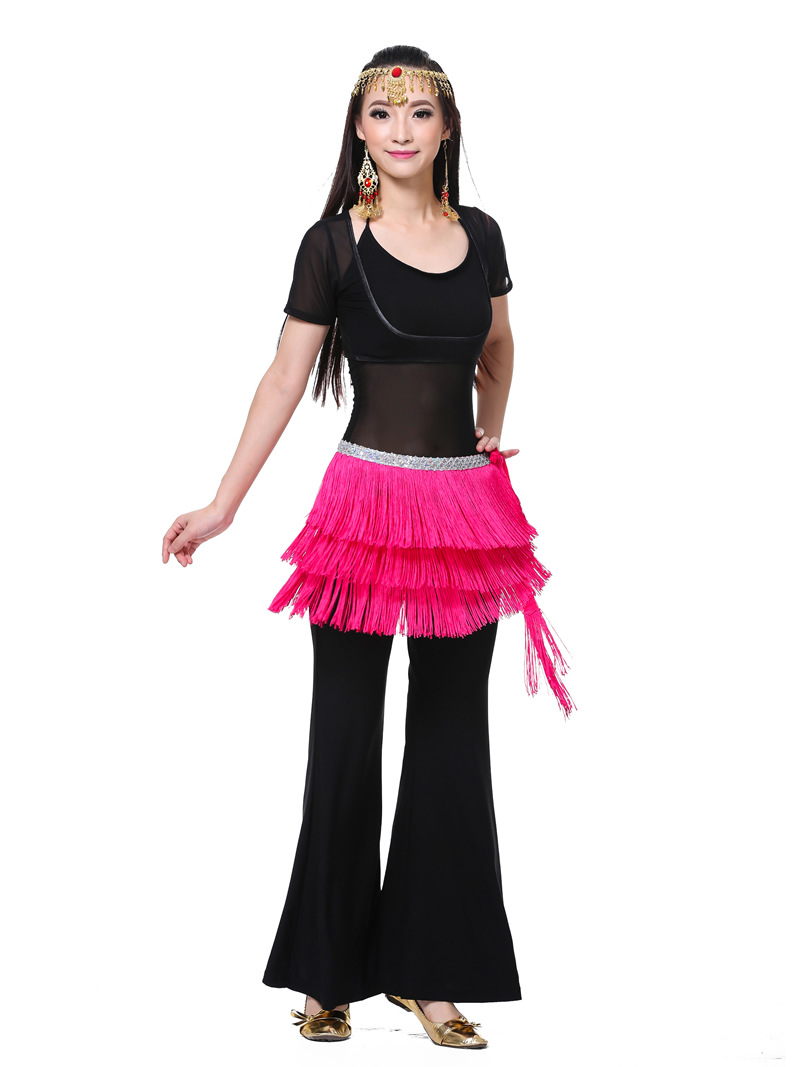 Picture of Dancer three-layer tassel waist chain belly dance waist chain belly dance tassel hip towel tassel belt wholesale