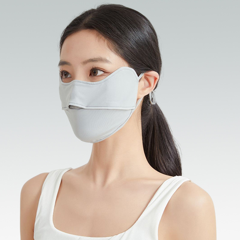 Picture of New 5D cartilage support three-dimensional sunscreen mask anti-ultraviolet breathable ice silk cool sense sunshade outdoor