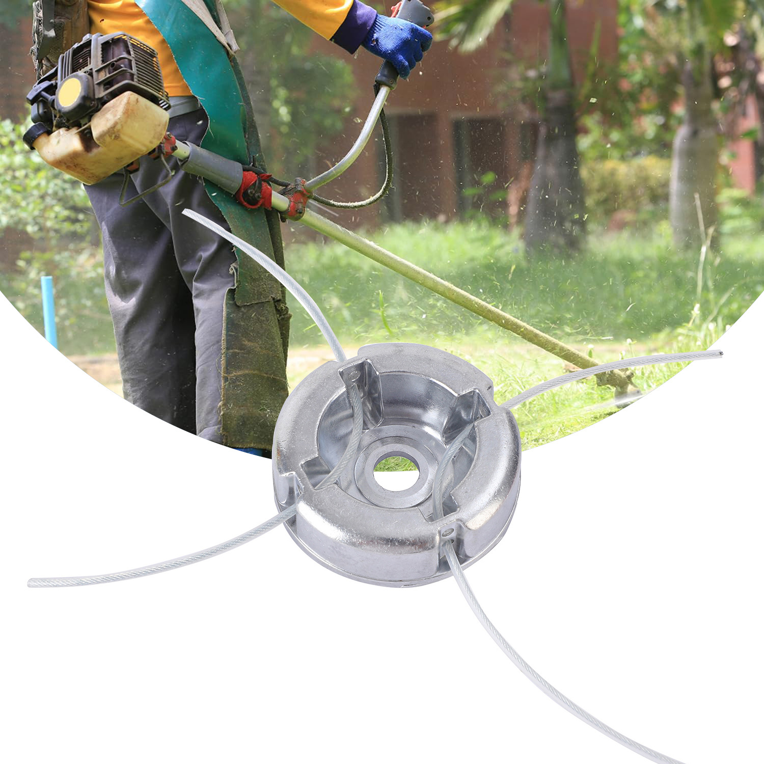 Lawn mower aluminum alloy grass head agricultural garden protective cover wire rope universal accessories grass rope brush cutter