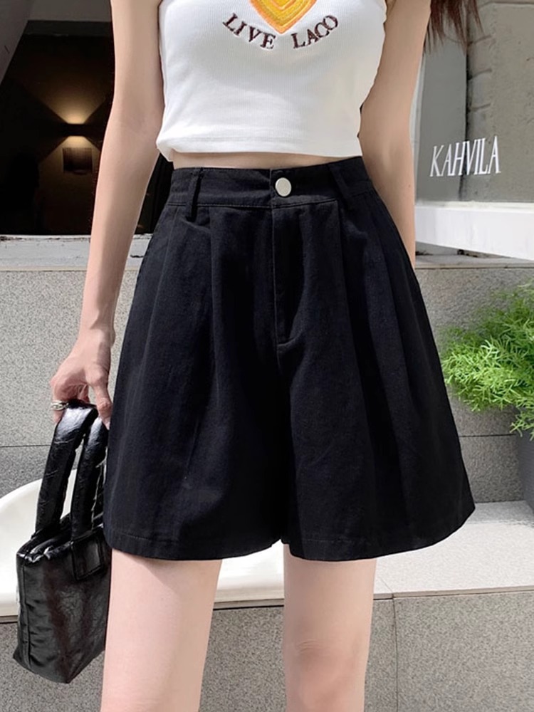 2025 Autumn and Winter New High-Waisted Corduroy Shorts for Women, Loose, Slim and Versatile A-Line Casual Pants, Korean Style Boot Pants