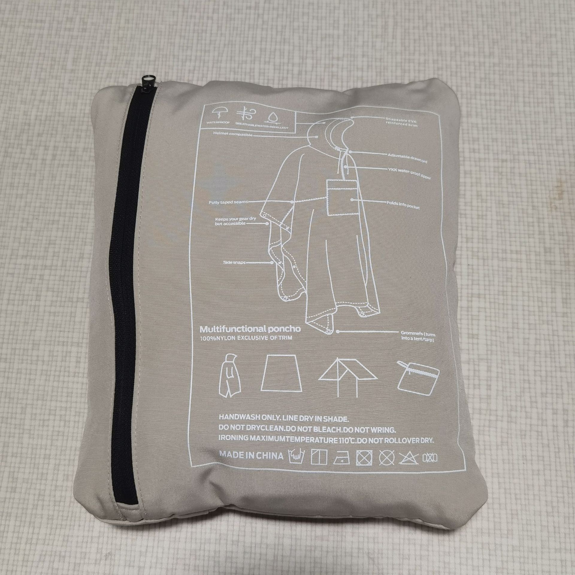 Picture of Tactical Raincoat Outdoor Waterproof Multi-function Anti-rainstorm Pressure Glue Rain Travel Mountaineering Fishing Camping Portable Folding