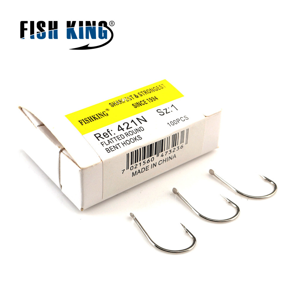 Picture of Fishking Haixi 100 Pieces Boxed Fishhook Competitive Crucian Carp Fishing with Barbed High Carbon Fishing Gear Cross-Border Wholesale