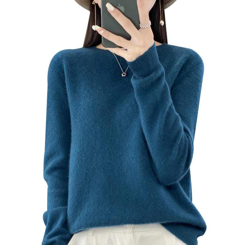 Picture of Soft Nuo low round neck sweater women's autumn and winter New pullover long sleeve wool bottoming shirt women's first-line ready-to-wear sweater women