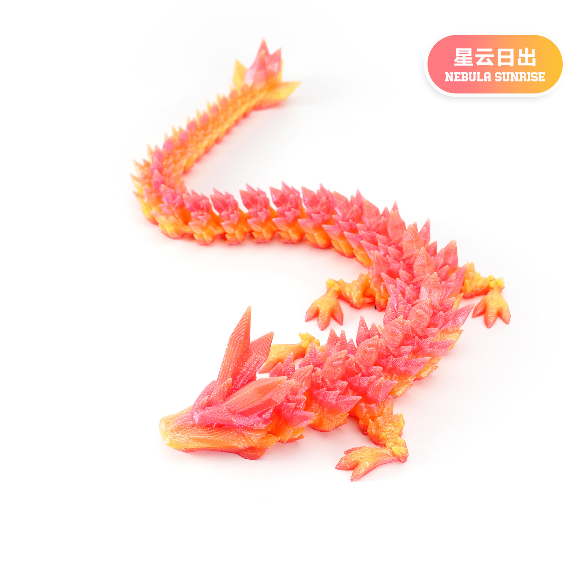 Picture of 3D printing cross-border hot selling ornaments joint movable Crystal Gem dragon ornaments hand-made suit dragon decoration