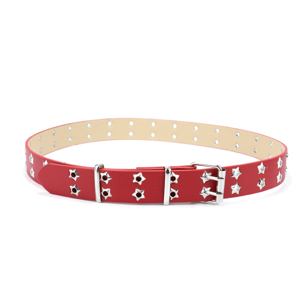 Picture of Cross-border punk belt women's decorative all-match y2k niche design pink chain jeans with eye belt
