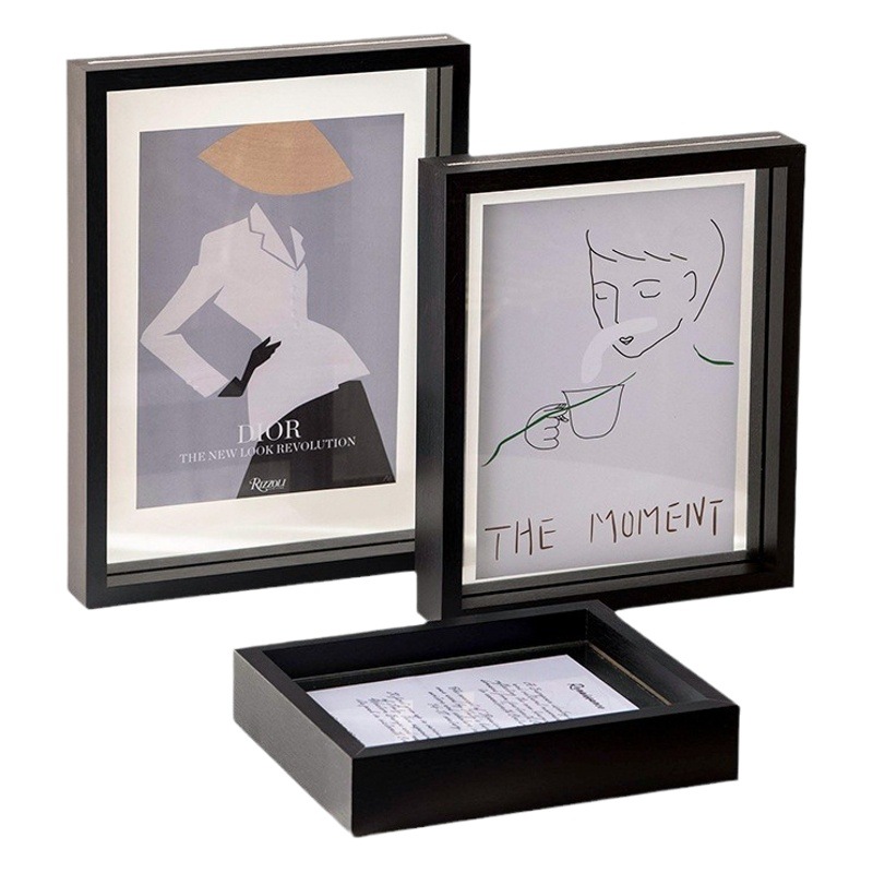 Picture of Double-sided transparent photo frame glass a4 picture frame mounting frame 7-inch specimen acrylic photo frame decoration 6-inch frame