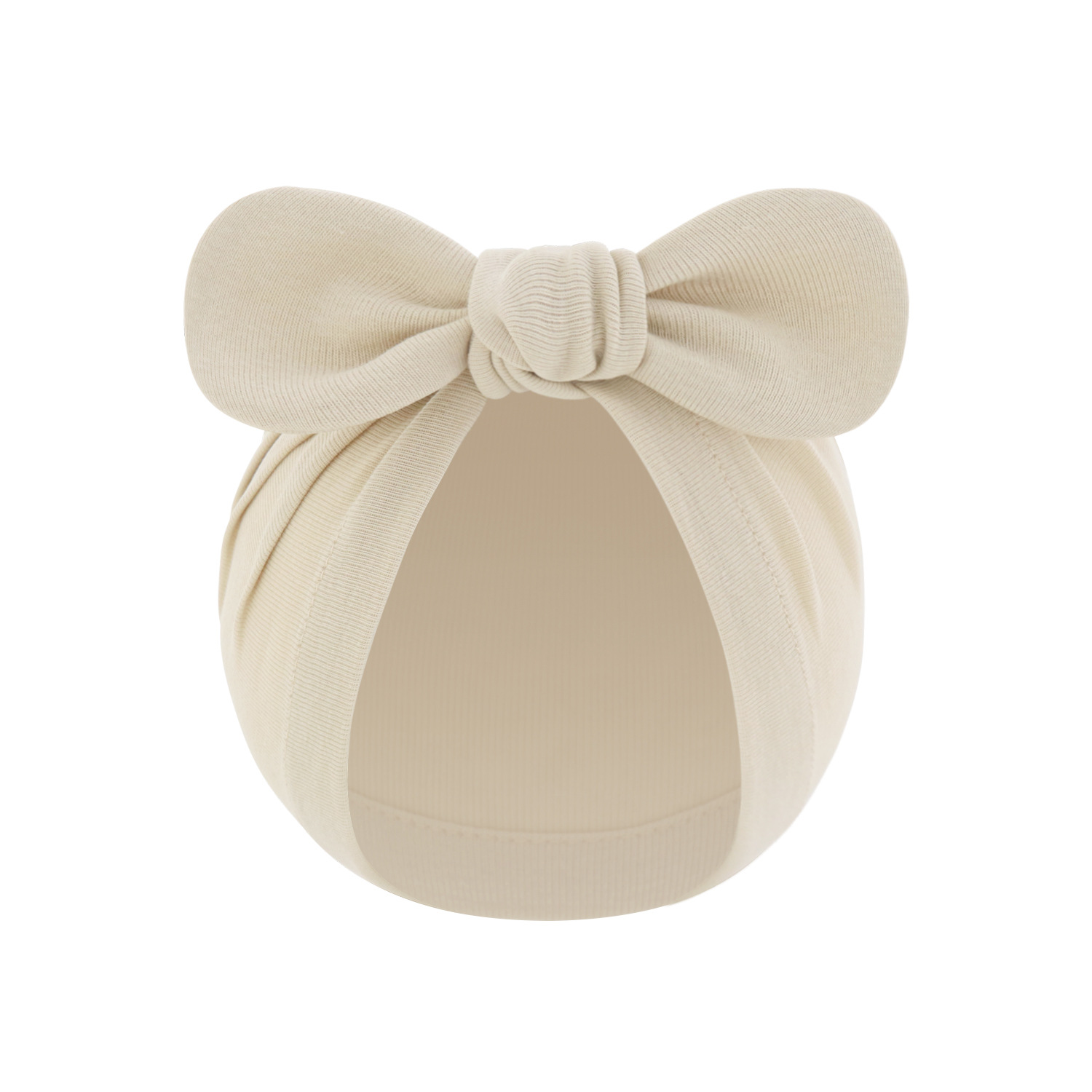 Picture of New children's solid color turtle cap baby Indian cap baby ball knotted cap ins Europe and America wholesale rabbit ear cap