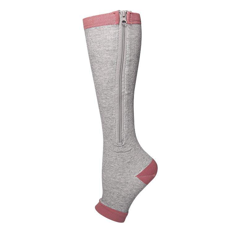 Picture of Cross-Border Elastic Zipper Socks, Open-Toe Sports Compression Socks, Compression Socks, Long Tube Sports Calf Socks