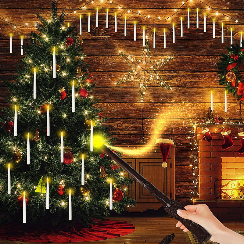 Haaport Magic Wand Suspended Ceiling Hanging Hanging Rod Candle Lamp Christmas Atmosphere Suspension Wand Candle Lamp
