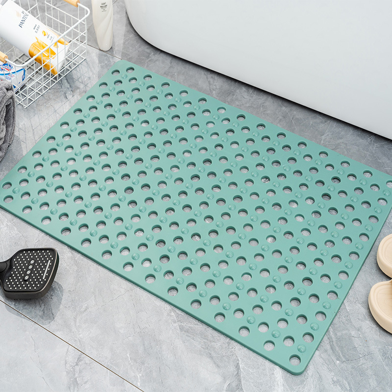Picture of Square Anti-slip Mat Bathroom Mat Bath Anti-fall Environmental Protection Household Shower Room Suction Cup Floor Mat Bathroom Massage Foot Mat