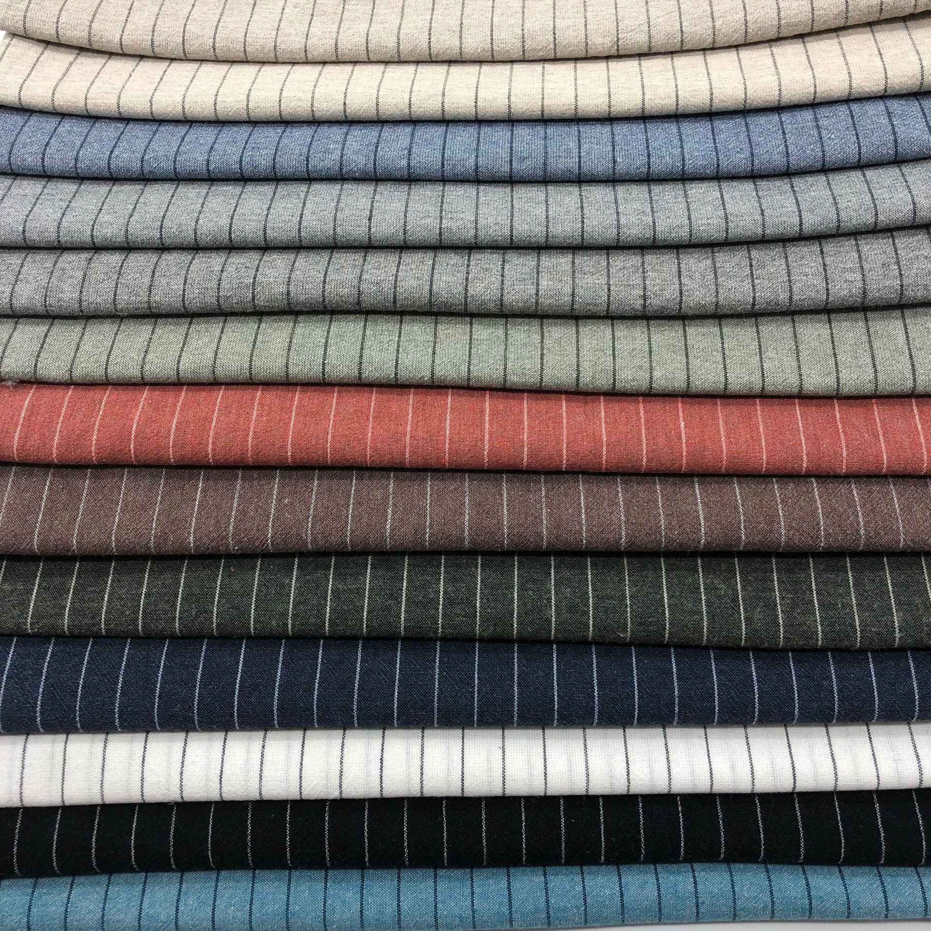 Pure cotton yarn-dyed striped fabric fabric women's shirt skirt vertical striped fabric bag lining fabric in stock