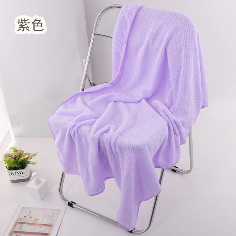 Picture of Plain pineapple Plaid towel suit soft absorbent children's face towel household bath towel coral velvet towel