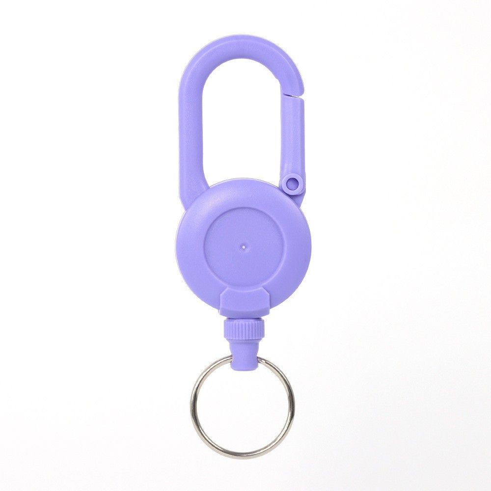 Picture of Backpack tactical U-shaped easy-pull buckle keychain retractable simple black outdoor portable steel wire four-color spring buckle