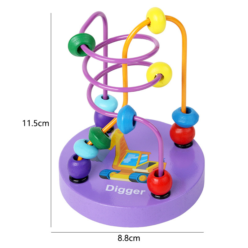 Picture of Wooden Mini Cartoon Small Beaded Beads Kindergarten Baby Baby Children Color Cognitive Intelligence Early Education Toys