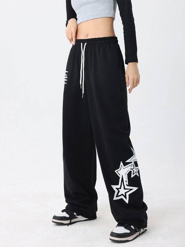 Picture of New American Sports Pants Women's 2023 Drawstring Printed Casual Pants Jazz Dance Hot Girl Sweatpants Fashion Brand