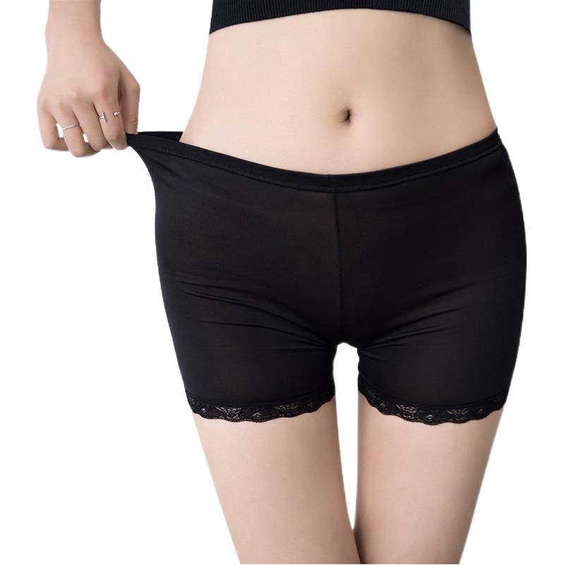 Summer Ice Silk ladies safety pants anti-light lace shorts three-point non-curling breathable leggings wholesale