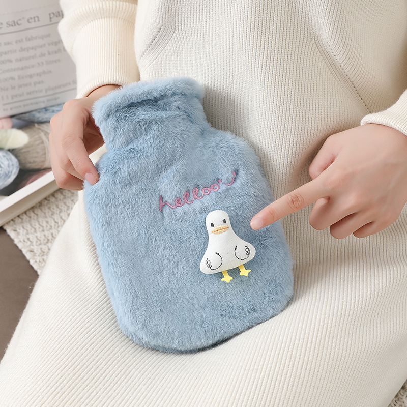 Picture of New Cute Plush Hand-Held Water-Filled Hot Water Bottle Thickeneded Explosion-Proof Pvc Hot Water Bottle Removable and Washable Spot Wholesale