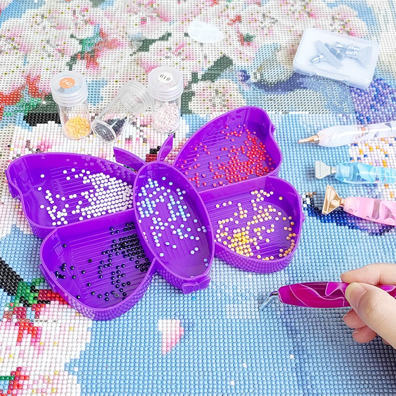 New Butterfly Flip Drill Tray Diamond Painting DIY Multifunctional Combination Storage Drill Point Drill Tray Tool suit