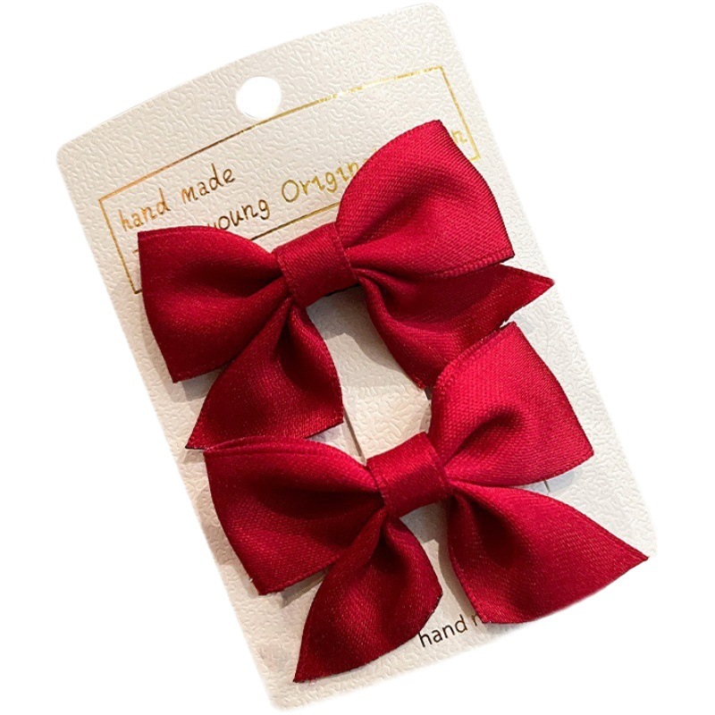 2023 Korean style children's hairpin bow headdress does not hurt hair little girl spring and summer hair accessories Internet celebrity baby hairpin