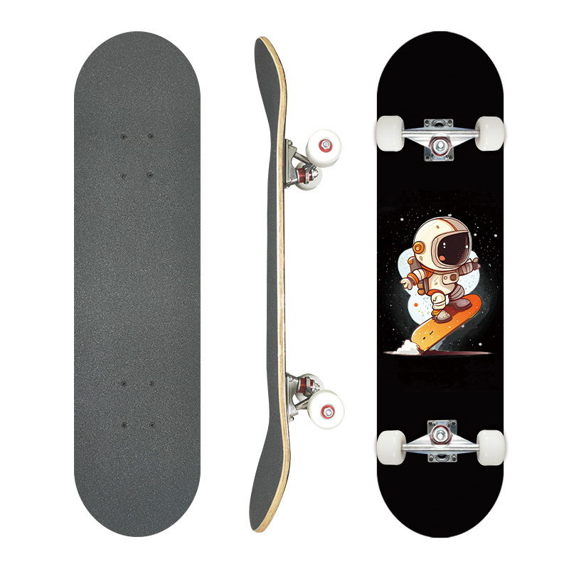 Picture of 31 inch skateboard professional adult street maple four-wheel beginner children double rocker concave skateboard