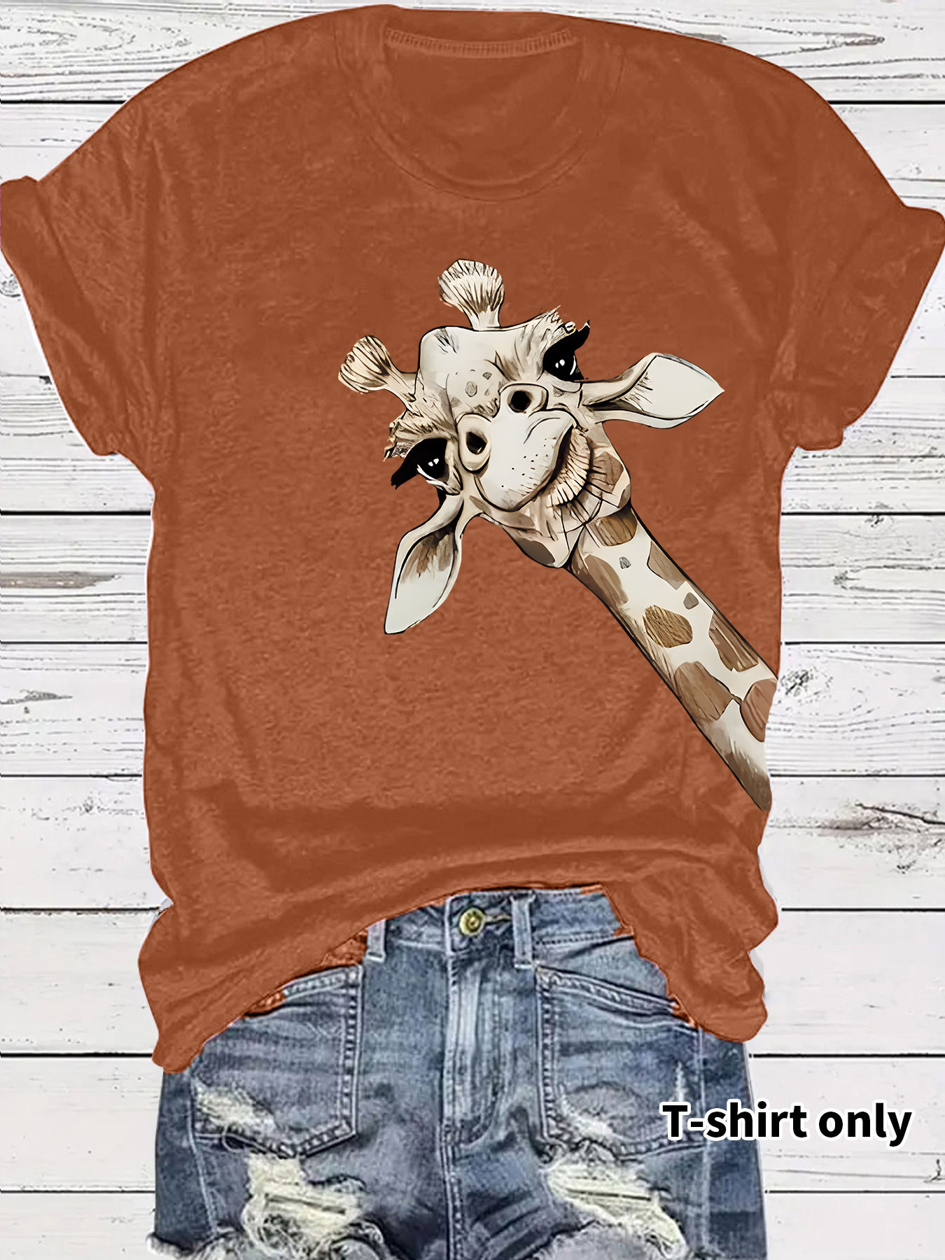 Cross-Border European and American Women's Short-Sleeved T-Shirts, Fun Animal Elegant, Casual and Versatile Round Neck Women's Short-Sleeved T-Shirts