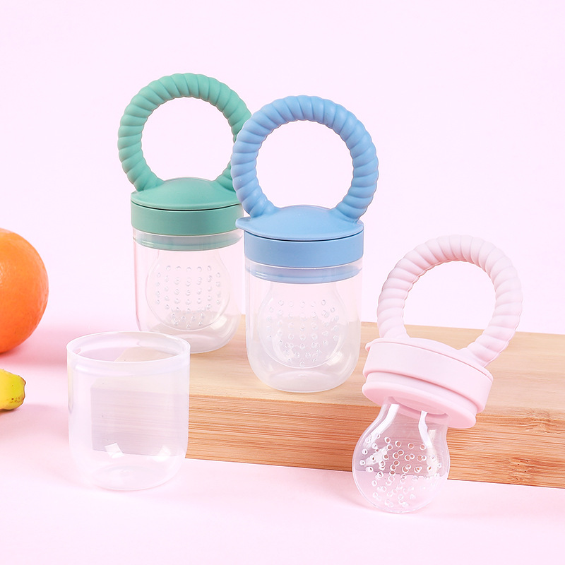 Picture of in stock baby gum silicone bite music fruit food supplement children's food grade molar stick wide mouth pacifier