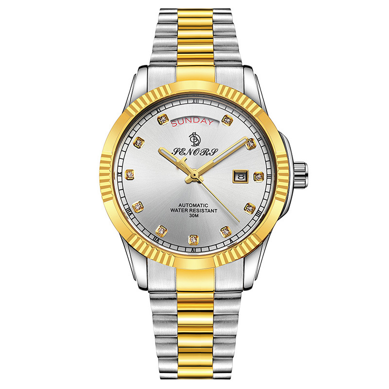 New Product Lao Model Fully Automatic Mechanical Watch Waterproof Double Calendar Men's Watch Hot Selling Classic Business Watch Wholesale