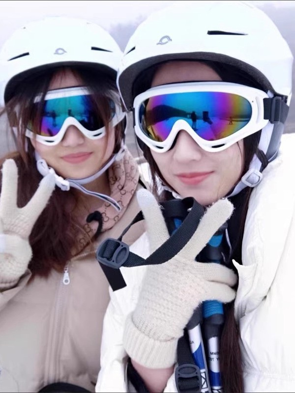 Winter outdoor eye protection ski goggles big face colorful anti-snow blind sunglasses round face sand-proof sports men's tide