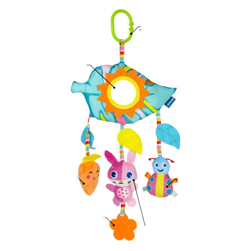 Aipinqi New Rainbow Baby Car Hanging Comfort Plush Toy Bed Hanging Baby Bell Comfort Toy Spot