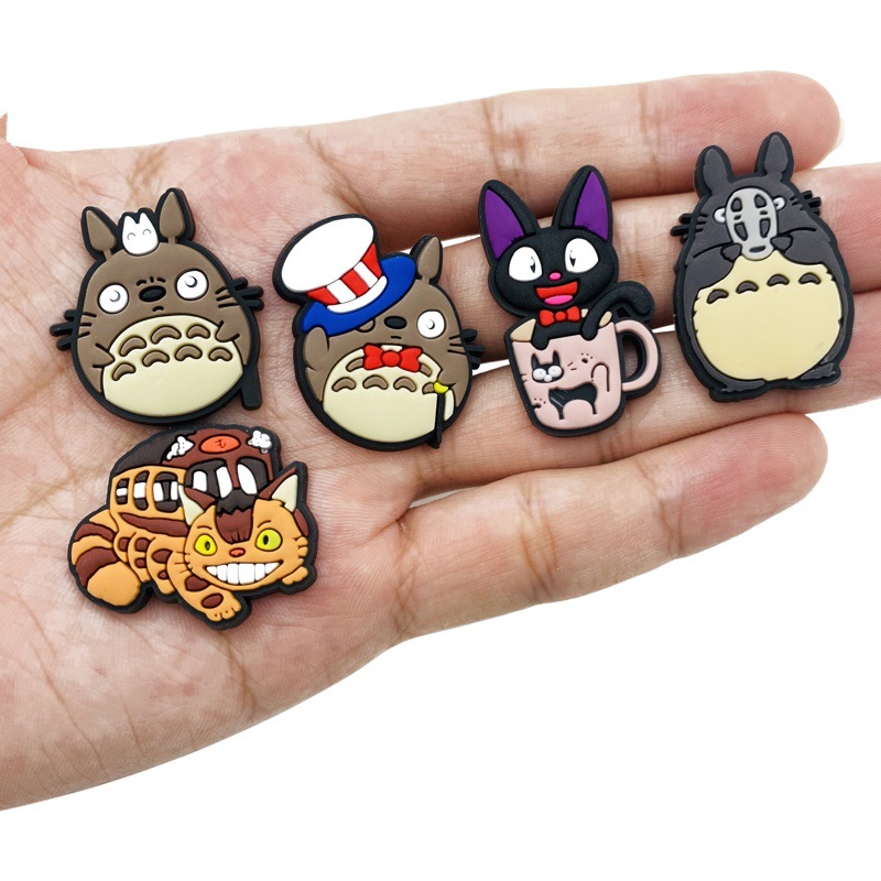 Hayao Miyazaki Spirited Away Series DIY Hole Shoes Shoe Accessories Croc Decorative Buckle Shoe Flower Shoe Buckle