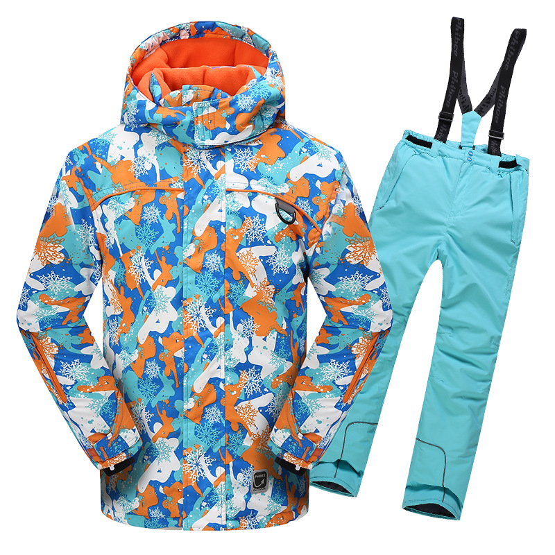 Picture of Cross-border e-commerce Phoebe Elephant Children's Ski Suit Warm Jacket Outdoor Thickened Waterproof for Boys and Girls
