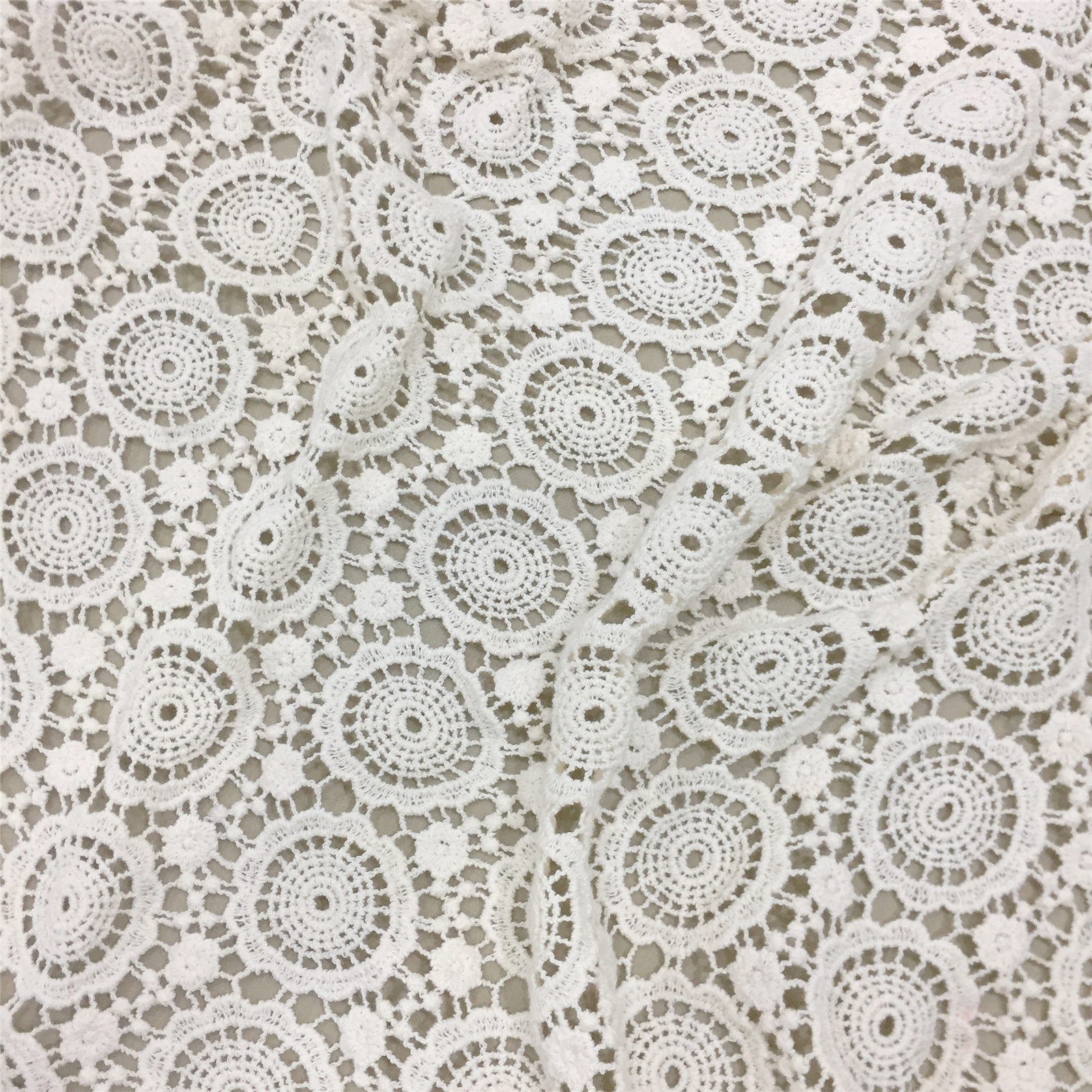 Picture of Hollow water soluble fabric lace embroidery 110CM wide circle handmade DIY clothing accessories lace fabric