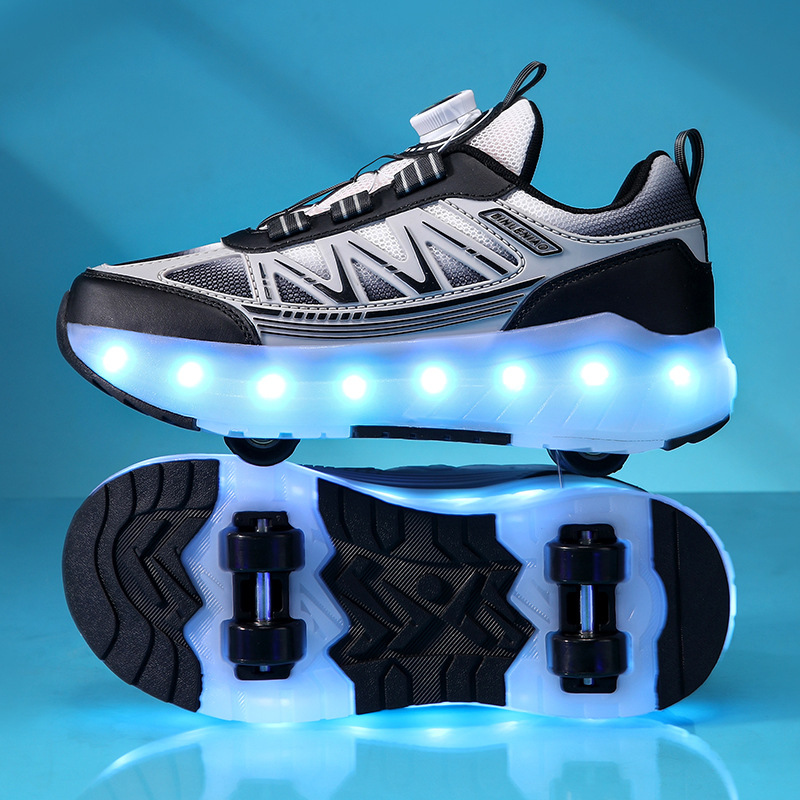 Picture of Binle Bird Children's Heal Shoes Four Wheel Summer Boys' Luminous Detachable Girls' Student's Wheeled sneaker