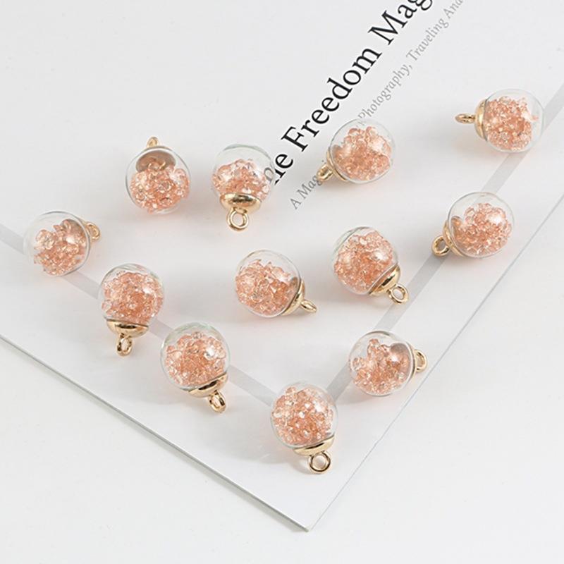 Picture of Cross-border Hot Sale Color Transparent Star Sequins Crystal Glass Ball Pendant DIY Handmade Ear Jewelry Accessories