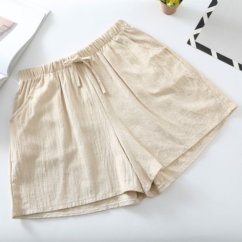 Picture of Cotton and Linen Shorts for Women Summer 2023 New A-Line Outer Wear Wide-Leg Pants Large Size Three-Point Sports Pants Cross-Border Loose Casual Pants