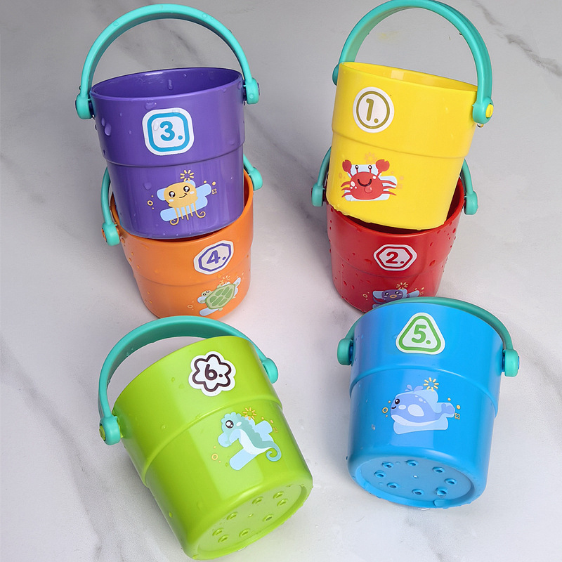 Picture of Baby mini shower small bucket baby bathroom water Cup children Bath jengle maternal and child House toys