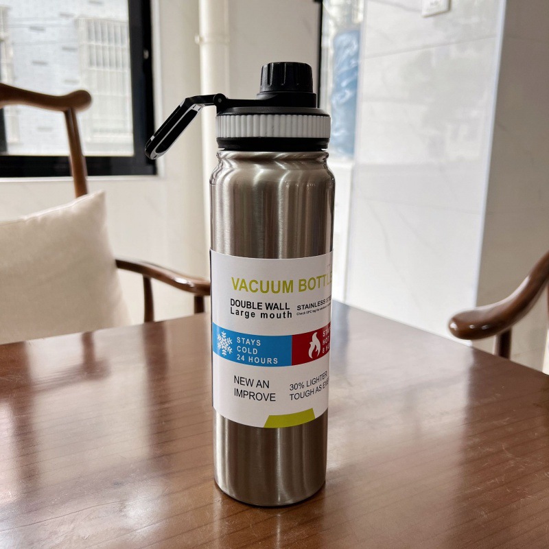 Picture of Cross-border explosions 304 outdoor handle kettle double stainless steel thermos cup gradient space kettle car kettle