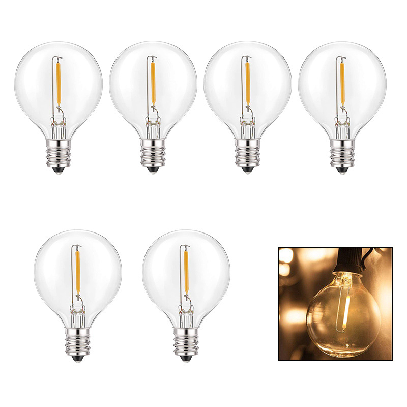 Factory spot G40LED bulb solar light string outdoor waterproof E27 bulb S14 light string E12 bulb