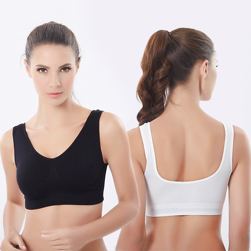 Picture of Zero binding underwear plus size yoga shockproof sports bra wireless seamless one-piece bra female foreign trade Wholesale